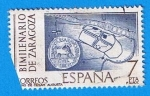 Stamps Spain -  Bimilenario de Zaragoza, (Plano de la ciudad Romana)