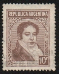 Stamps Argentina -  Bernardino Rivadavia