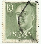 Sellos del Mundo : Europa : Espa�a : General Franco 1955 10pts