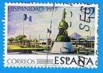 Stamps Spain -  Hispanidad Guatemala (Plaza y monumento a Colon)