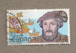 Stamps Spain -  Americo Vespuccio, descubridor