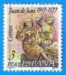 Stamps Spain -  2460 Juan de Juni y Santo entierro