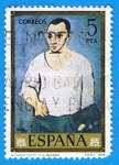 Stamps Spain -  Pablo Ruiz Picaso.(Autorretrato)