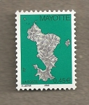 Stamps Mayotte -  Mapa isla