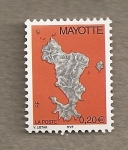 Stamps Mayotte -  Mapa isla