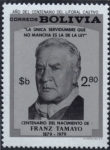 Stamps Bolivia -  Conmemoracion del centenario del nacimiento de Franz Tamayo