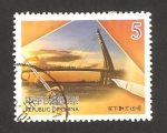 Stamps Taiwan -  puente sobre un rio