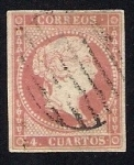 Stamps Spain -  Isabel II Edifil 48 sin filigrana 
