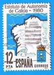 Stamps Spain -  Promulgacion del Estatuto de Autonomia de Galicia