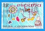 Stamps Spain -  España Insular ( Islas canarias Carta de Mateo Prunes )