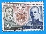 Sellos de Europa - Espa�a -  Centenario del cuerpo de abogados del Estado ( Alfonso XII y Juan Carlos I )