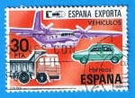 Stamps Spain -  España exporta ( Veiculos de transporte )