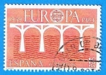 Stamps Spain -  Europa CEPT. XXV Aniversario( puente simbolo de union de intercanbio y de comunicacion entre los pai