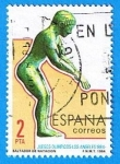 Stamps Spain -  Juegos Olimpicos. Los Angeles. ( Saltador de natacion )