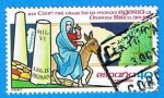 Stamps Spain -  XVI Centenario del viaje de la monja Ejeria al Oriente Biblico )