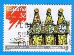 Stamps Spain -  Nominacion de barcelona como sede Olimpica 1992 ( chimeneas de lacasa Batllo de barcelona )