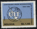 Sellos del Mundo : America : Bolivia : Centenario de la Union Internacional de Telecomunicaciones