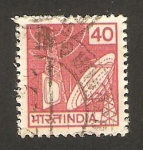 Stamps : Asia : India :  antenas y televisión