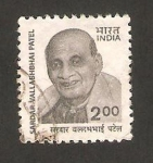 Stamps : Asia : India :  1560 - sardar vallabhshai patel, político 