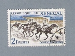 Sellos de Africa - Senegal -  Carrera de Caballos