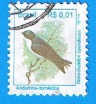 Stamps Brazil -  Andarinha domestica