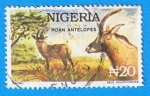 Sellos de Africa - Nigeria -  Roan Antelopes