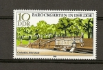 Stamps Germany -  Jardines de estilo barroco de la RDA (DDR)