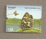 Stamps Portugal -  Azores, Mariposa