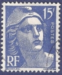 Stamps France -  FRA Yvert 886 Marianne de Gandon 15 azul