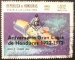 Stamps : America : Honduras :  Viaje a la luna - Aniversario Gran Logia