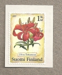 Stamps Europe - Finland -  Lirio rojo