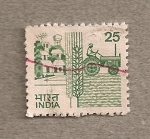 Sellos de Asia - India -  Tractor