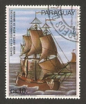 Stamps Paraguay -  Barco en la desembocadura del Weser junto a boya de bremen