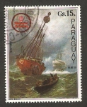 Stamps Paraguay -  Barco alemán, Hans Bohrdt