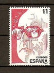 Stamps Spain -  Personajes / Salvador Espriu.