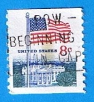 Stamps United States -  Bandera y Edificio