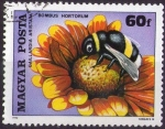 Stamps Hungary -  Bombus hortorum