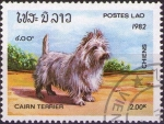 Stamps Laos -  Cairn terrier