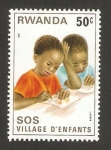 Stamps Rwanda -  ciudad de los niños S.O.S. en kigali