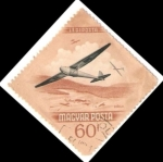 Stamps Hungary -  Hungría 1954 Scott C151 Sello Aviones Guerra usado