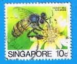 Stamps Singapore -  Abeja