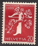 Stamps Switzerland -  Árbol y Ballesta.-Versión Italiano.