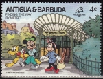 Sellos del Mundo : America : Antigua_and_Barbuda : Antigua & Barbuda 1989 Scott 1210 Sello ** Walt Disney Michey Entrada al Metro Paris 4c Philexfrance