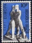 Stamps Belgium -  Belgica 1974 Scott 869 Sello Europa CEPT Escultura Solidarity de Georges Minne usado 