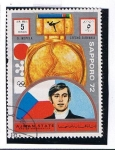 Stamps United Arab Emirates -  Sapporo´72 ( Patinaje )