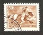 Stamps : Asia : Mongolia :  transportes postales, a caballo