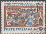 Sellos de Europa - Italia -  Italia 1968 Scott 991 Sello Cincuentenario de la Victoria 1918-1968 usado 25L 