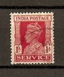 Stamps Europe - United Kingdom -  Jorge VI /  India Inglesa / Servicio