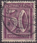 Stamps Germany -  Deutsches Reich 1922 Scott 143 Sello Serie Basica Numeros 50 usado Alemania