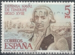 Sellos del Mundo : Europa : Espaa : ESPAÑA 1979 (E2536) Defensa Naval de Tenerife Siglo XVIII - Antonio Gutierrez (1729-1799) 5p